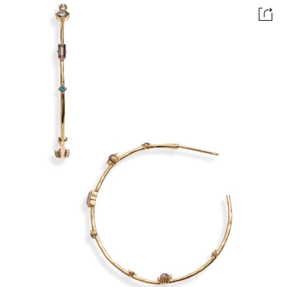 Gorjana gold gemstone hoops